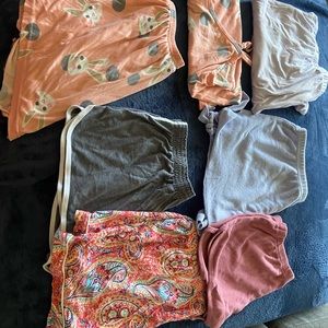Womens pajama shorts and one matching set